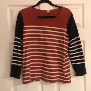 J. Crew striped long sleeve shirt